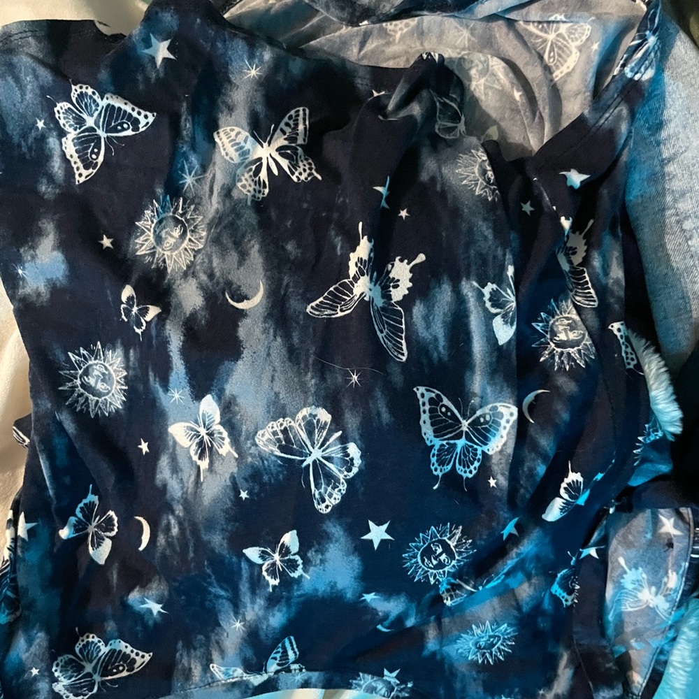 Matching ok set blue butterfly